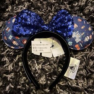 Disney Parks Loungefly "Park Icons" Minnie Mouse Ears Headband NWT